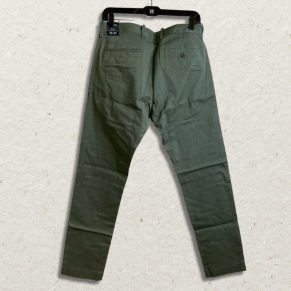 J Crew Slim Fit Pants Zip Fly Closure Comfortable Fit Olive Green Men's 29 NWT - Picture 4 of 11